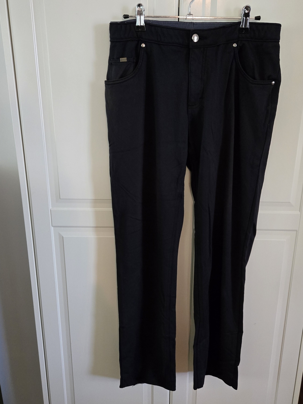 Black Straight-Leg Pants